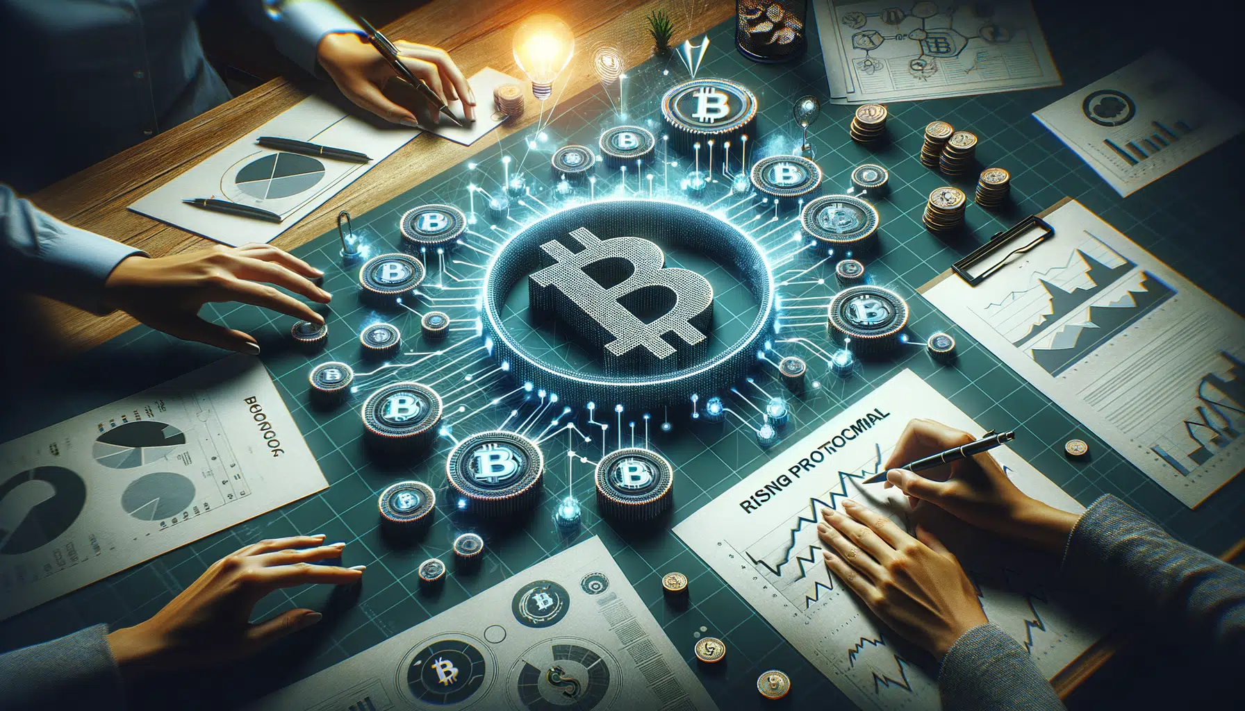 Uniswap accroît son volume de protocole alors que Lightchain AI attire l'attention des acteurs du marché Logo Uniswap avec graphiques de croissance et logo Lightchain AI