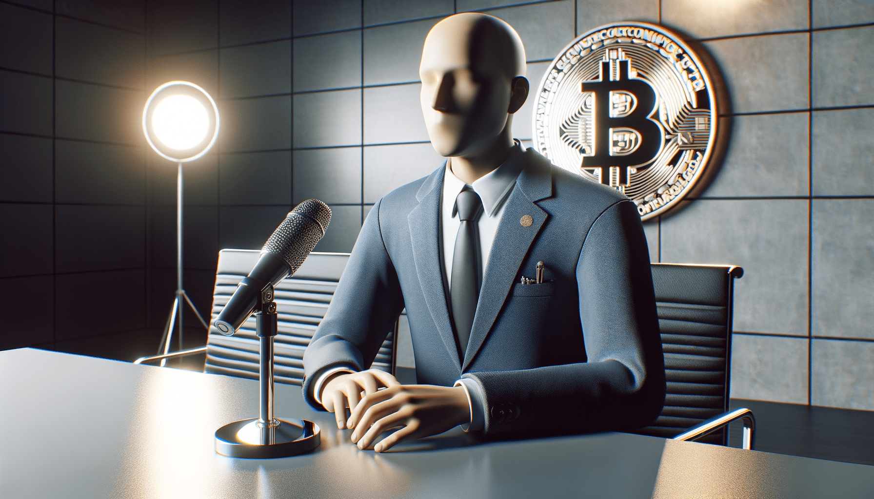 Le président de la SEC, Atkins, lors d'une conférence sur les cryptomonnaies.