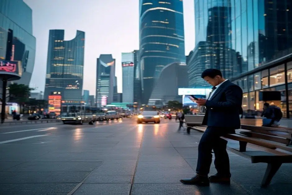 Quartier financier asiatique illustrant l’extension de couverture data en Asie