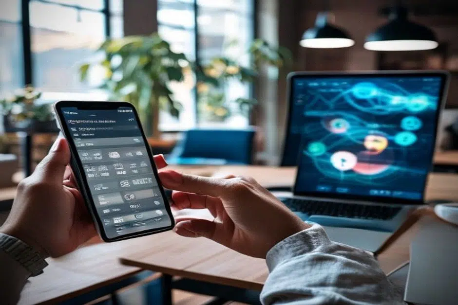 Achats de baleines Ethereum suivis sur smartphone et ordinateur