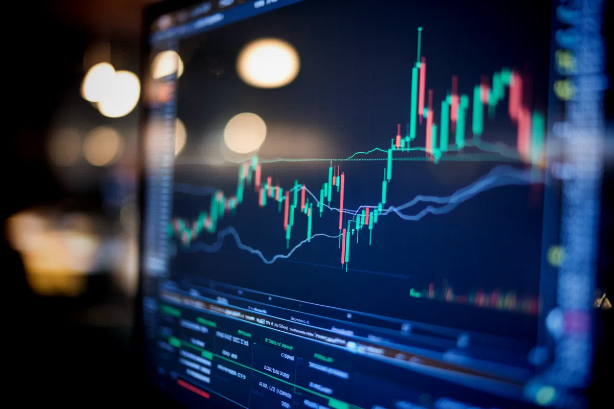 Bulle IA : 92 % de la croissance US portée par l'IA mais seulement 13 % d'usage réel Graphique de marché illustrant le dégonflement progressif de la bulle de l'intelligence artificielle