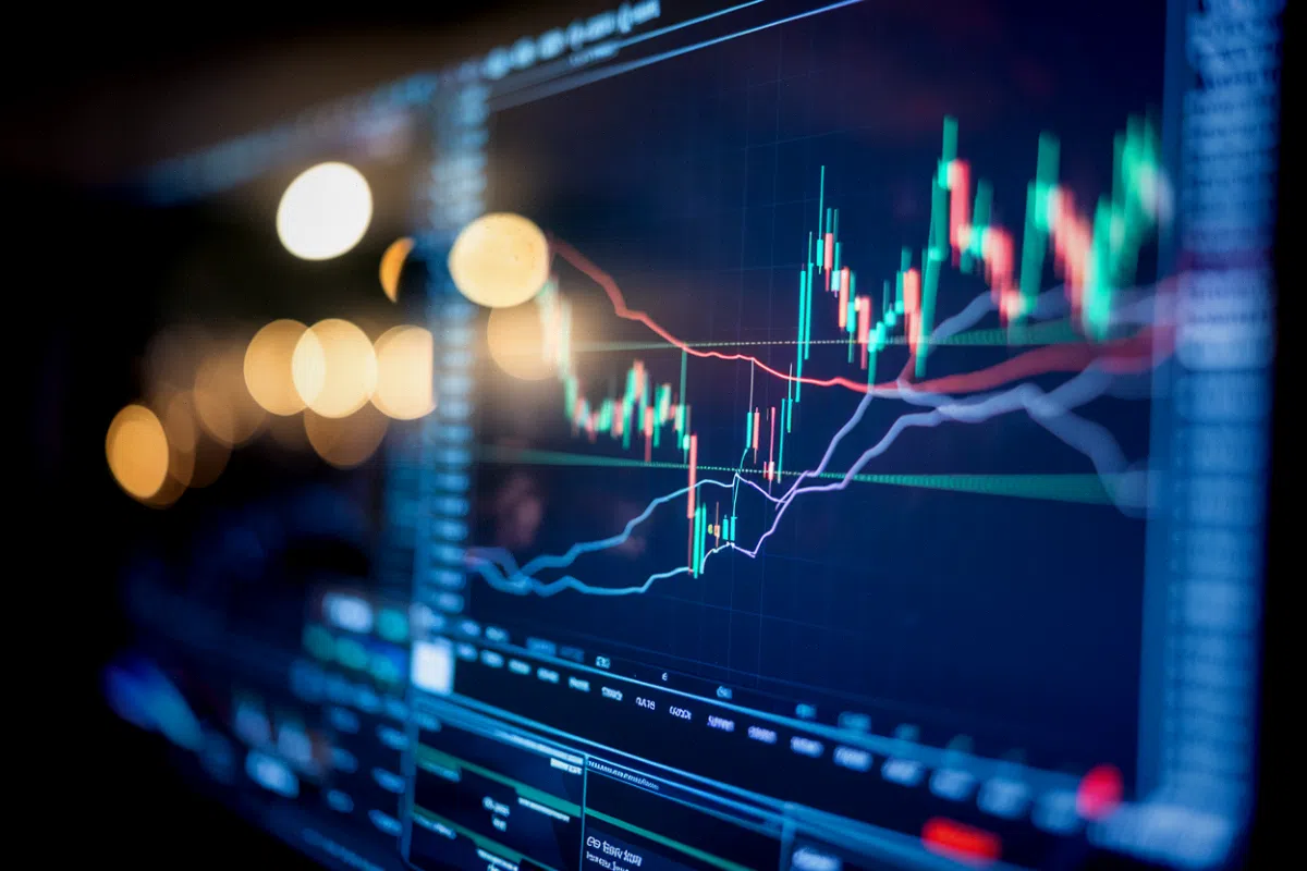 Cours de l'or en forte hausse au-dessus de 4 600 dollars affiché sur des écrans de trading